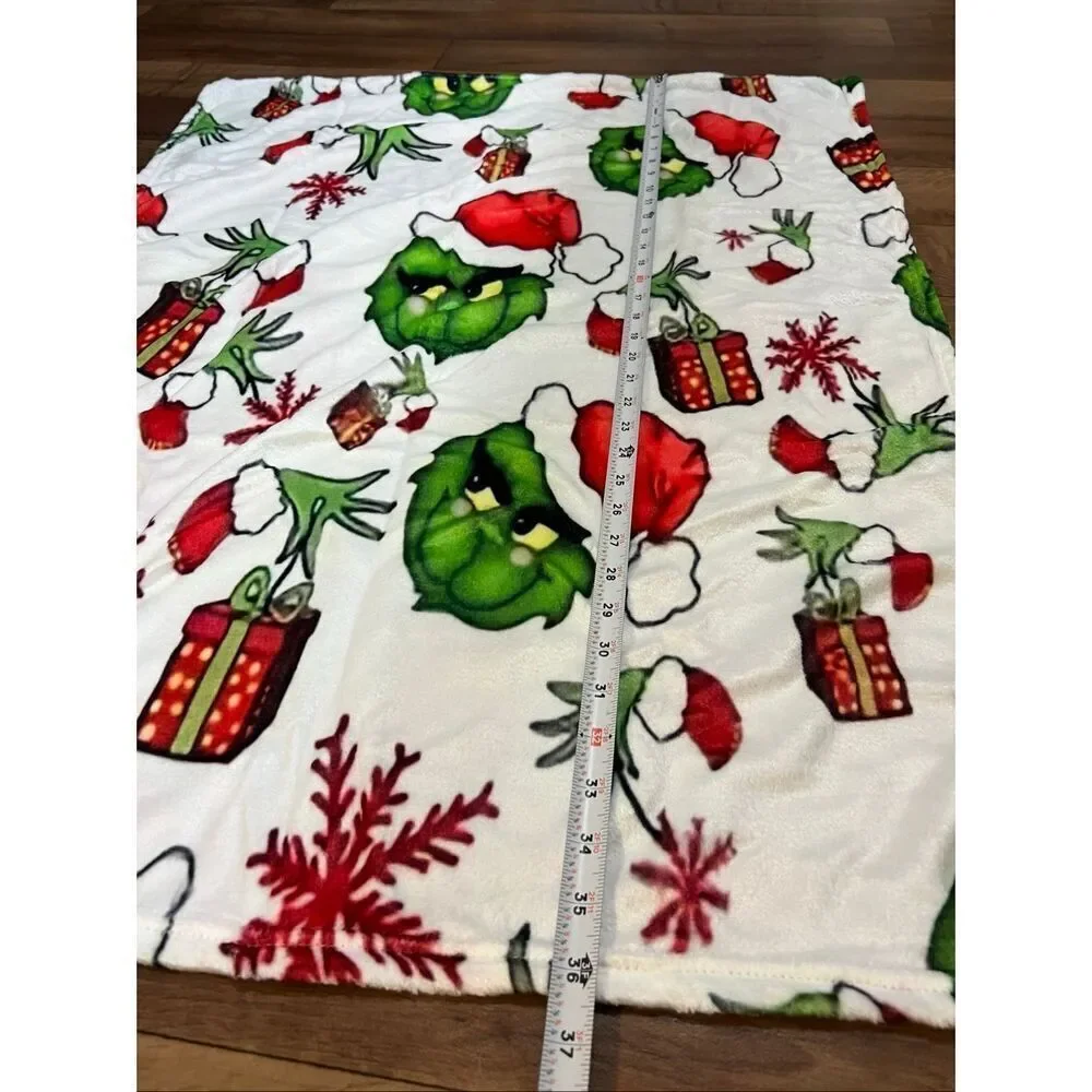 The Grinch Baby Christmas Blanket Approximately 27”x29”